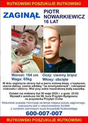 [VIDEO] Gdzie jest 16-letni Piotr Nowarkiewicz? Szuka go Krzysztof Rutkowski, Policja i Straż Pożarna!