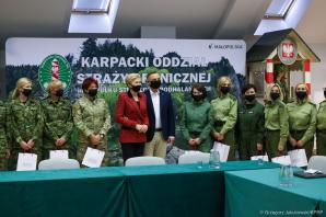 [VIDEO] Prezydent wraz z Pierwszą Damą w Karpackim Oddziale Straży Granicznej