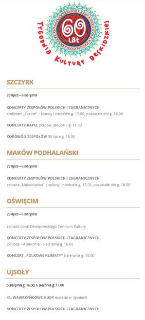 60. Tydzień Kultury Beskidzkiej – święto kultury ludowej