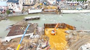 [VIDEO] DK40 Głuchołazy, sprzątanie pozostałości mostu i przygotowania do budowy tymczasowej przeprawy