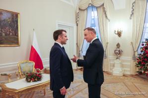 [VIDEO] Spotkanie Andrzeja Dudy z Emmanuelem Macronem