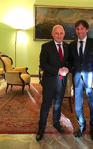Wicegubernator regionu Lombardii Fabrizio Sala z wizytą w Ambasadzie RP w Rzymie