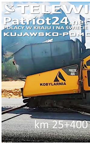 [VIDEO] S10 Solec Kujawski - Toruń Zachód, pierwsza podbudowa bitumiczna, maj 2025 r.