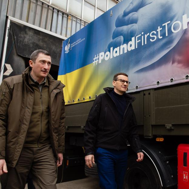 [VIDEO] Premier we Lwowie: nie możemy zostawić naszych sąsiadów w osamotnieniu. Polska buduje domy modułowe w Ukrainie