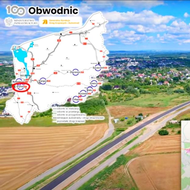 [VIDEO] Obwodnica Gryfina w ciągu DK31 - lipiec 2024