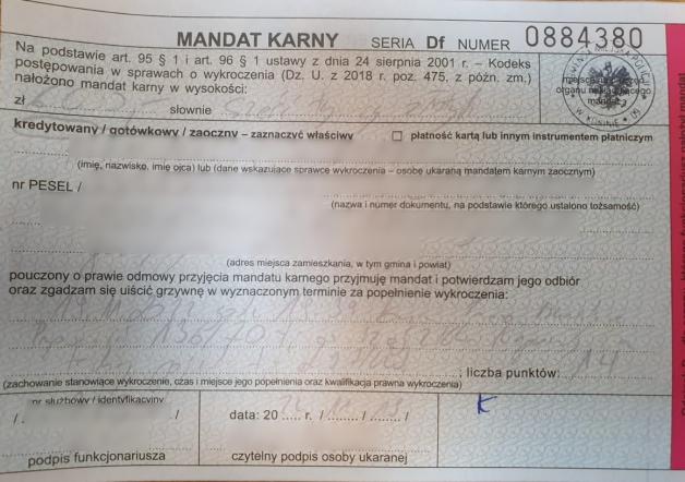 Konin 6000 zł mandatu dla 22-latka