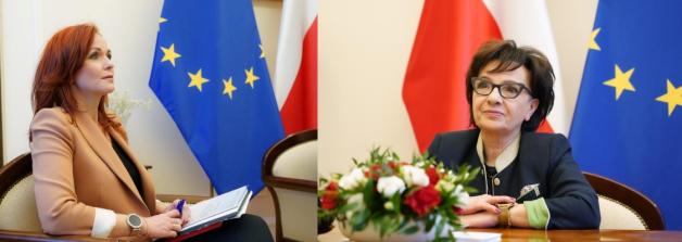 Wideorozmowa Marszałek Sejmu z Przewodniczącym Rady Najwyższej Ukrainy