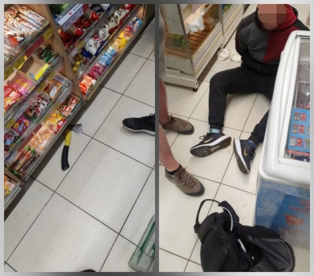 [VIDEO] Z siekierą na zakupy