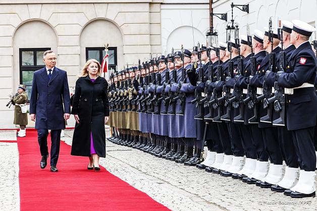 Na zaproszenie Prezydenta RP Andrzeja Dudy wizytę w Polsce złożyła wczoraj Prezydent Republiki Słowackiej Zuzana Čaputová