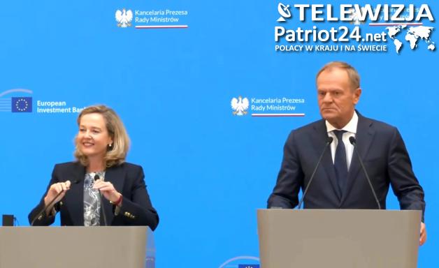 [VIDEO] O europejskie pieniądze na poprawę naszego bezpieczeństwa zabiegał Donald Tusk na spotkaniu w Warszawie z Prezes Europejskiego Banku Inwestycyjnego Nadią Calvino
